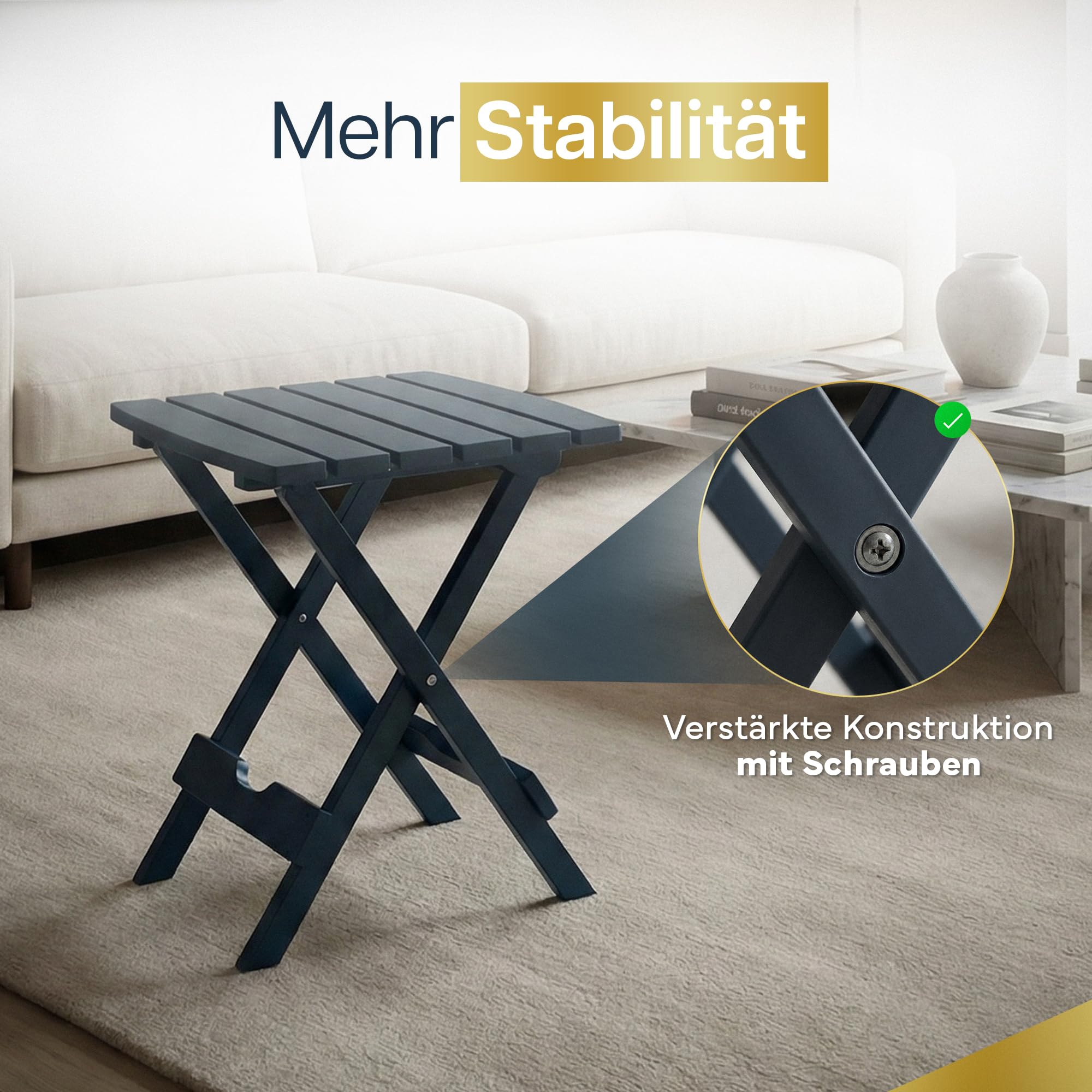 Klapptisch Klein Outdoor Für Kleine Räume, Leicht, Praktisch Und Einfach Zu Verstauen. Ideal Für Balkone, Terrassen Und Ausflüge. Als Balkon Tisch Klein Klappbar Tragbar Und Funktional.