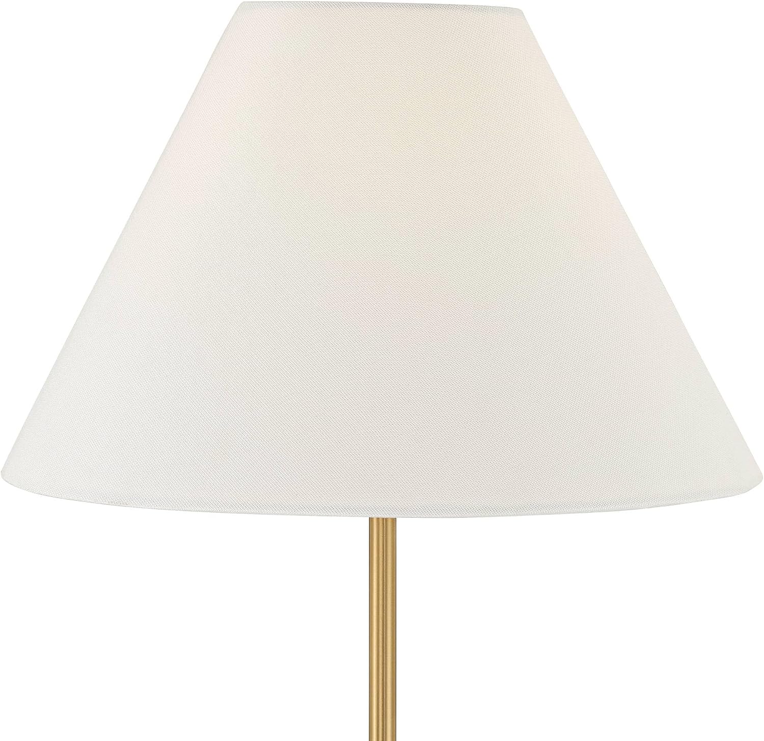 Possini Euro Design Possini Euro Ayla 32" High Brass and White Linen Wall Sconce