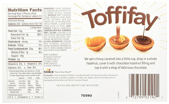 Toffifay Hazelnut Candies, 3.5 Oz (Pack of 2)