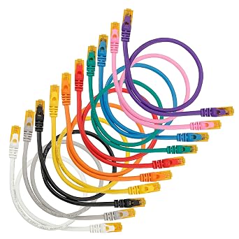 SEBSON CAT6 Ethernet Cable 0.5m, 10 Pack, Gigabit Lan Network Cable RJ45, 1000Mbit/s High Speed, U-UTP, Patch Cable for Router, PC, TV