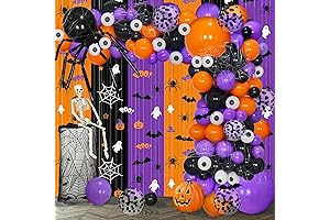 Eerie Elegance: Halloween Balloon Garland Arch Kit for Spooktacular Festivities