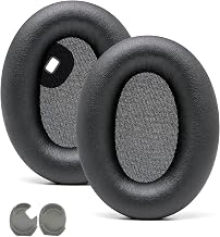 Replacement WH1000XM4 Earpads for Sony WH-1000XM4 Over-Ear Headphones, Compatibel WH1000XM4 Ear Cushions with Softer Protein Leather, Noise Isolation Memory Foam, Black
