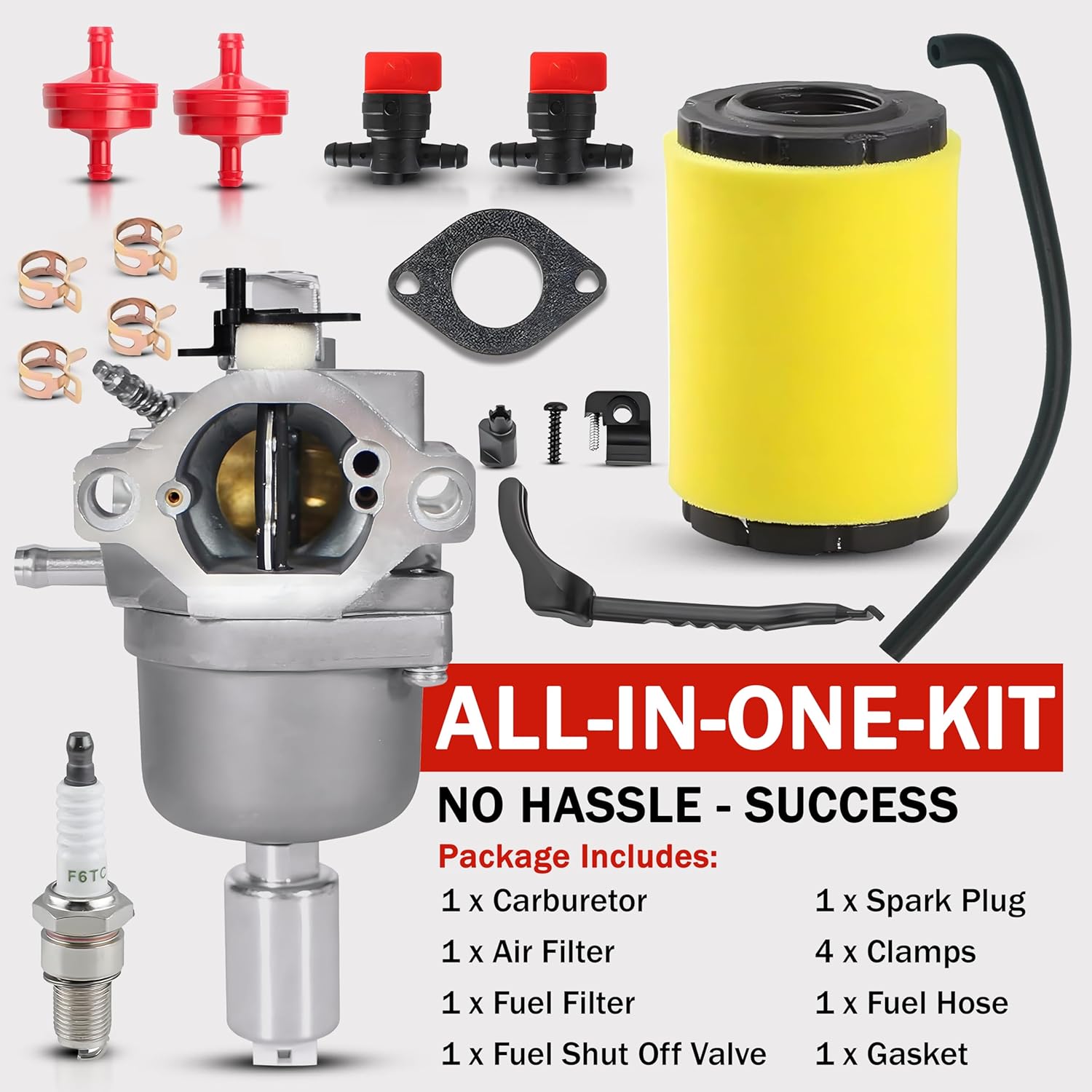 YTH18542 Carburetor Carb Replacement For Husqvarna YTA18542 592953 YTH2042 PB195H42LT LTH1438 Craftsman YTS3000 LT3000 Poulan Pro Troy Bilt lawn tractor with 17hp 18hp 19hp engine