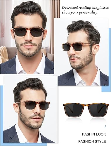 Miniatura 2 de OCCI CHIARI Gafas de sol de lectura retro de gran tamaño para hombres con estilo completo para lectores de sol 1.00 1.25 1.50 1.75 2.00 2.25 2.50