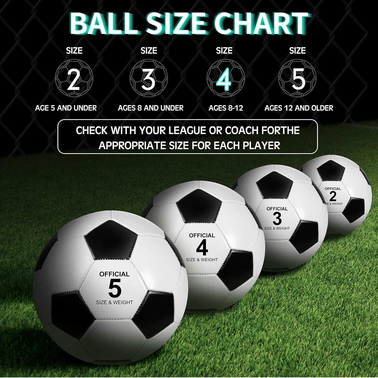 HyDren 24 Pack Soccer Balls Bulk with Pump Official Outside Christian Charity Donation Sport Soccer Balls Gifts for Teens Adults