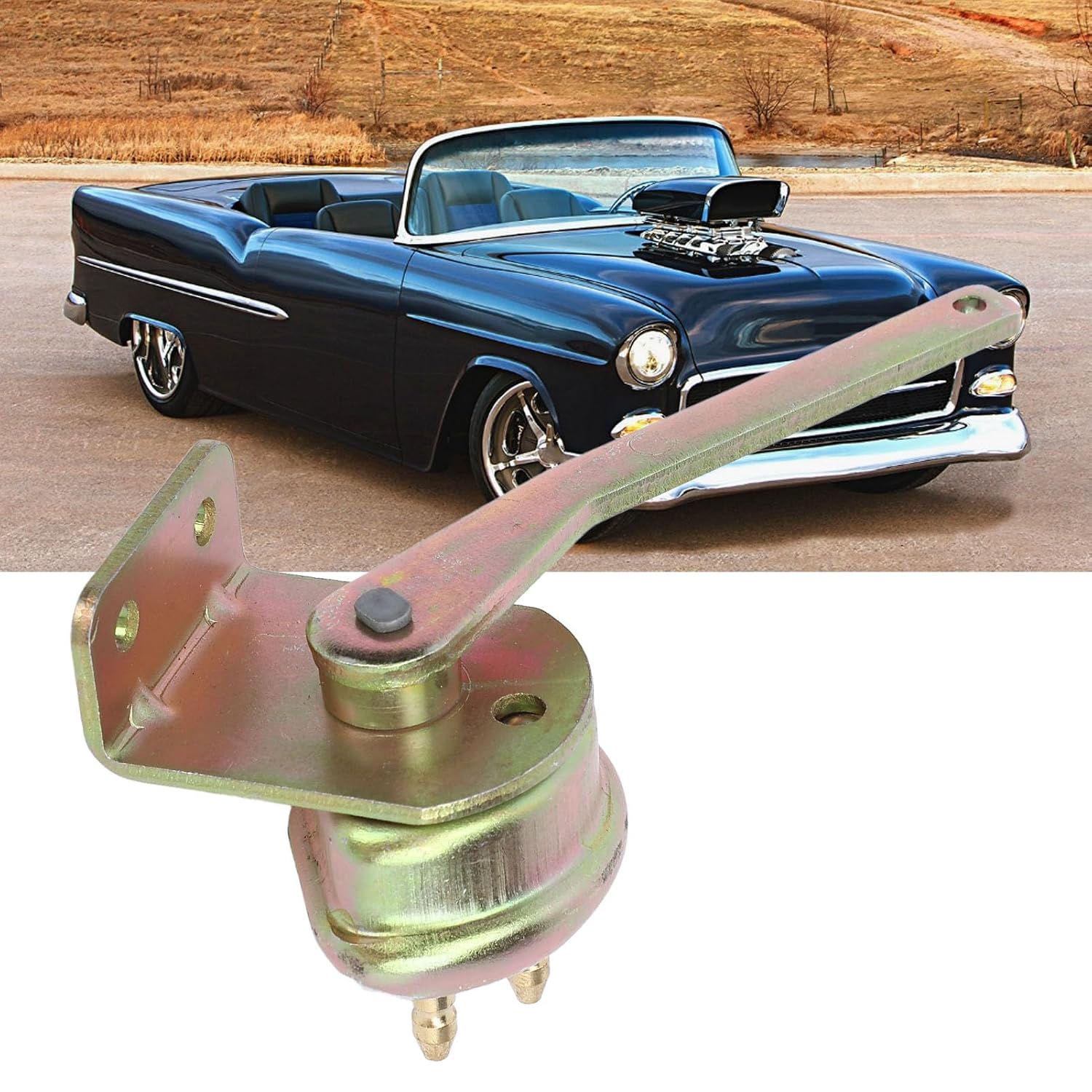 Sturdy Lever Type Brake Lever Light Switch,Metal Spring Loaded Right Side Floor Mount Switch for Vehicles and Hot Rods with 2 Wire Connection and 5/8in Center Mounting Hole