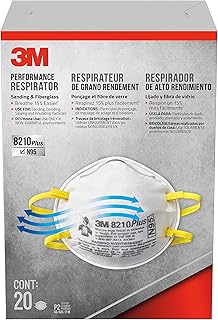 3M Disposable Respirators, Sanding and Fiberglass, 20 Masks (N95)