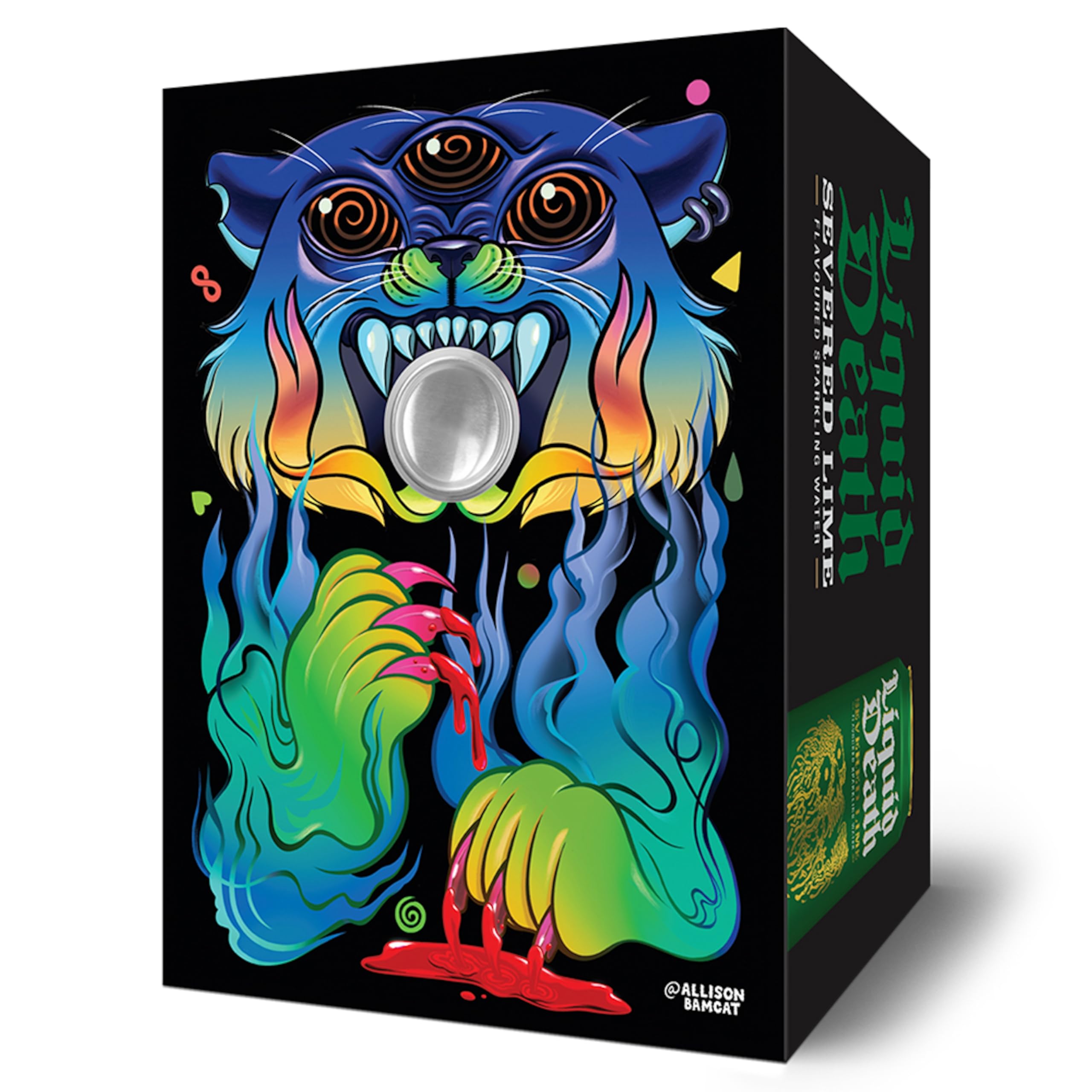 Liquid Death, Severed Lime Sparkling Water, Lime Flavored Sparkling Beverage Sweetened With Real Agave, Low Calorie & Low Sugar, 12-Pack (Tallboy Size 16.9oz Cans)