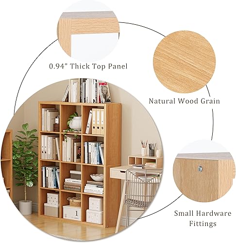 Miniatura 7 de Estantería organizadora de almacenamiento en cubos, estante decorativo de 11 pulgadas con respaldo abierto con borde grueso, estantería de