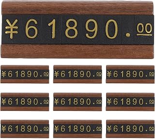 Generic 10 Sets Price Display Cube: Removable Mini Tag Number Letter Blocks Jewelry Price Tags Flexible Combination for Advertising Or Vendor Table