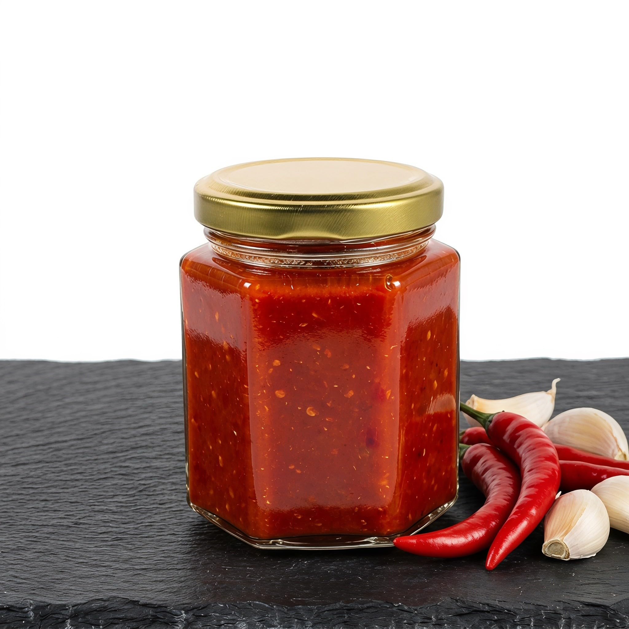 Operitacx 8 frascos de vidrio hexagonales pequeños con tapa, mini recipientes para miel, botellas de almacenamiento de mermelada a prueba de fugas de 180 ml/6 oz para salsa de chile, miel, mermeladas,
