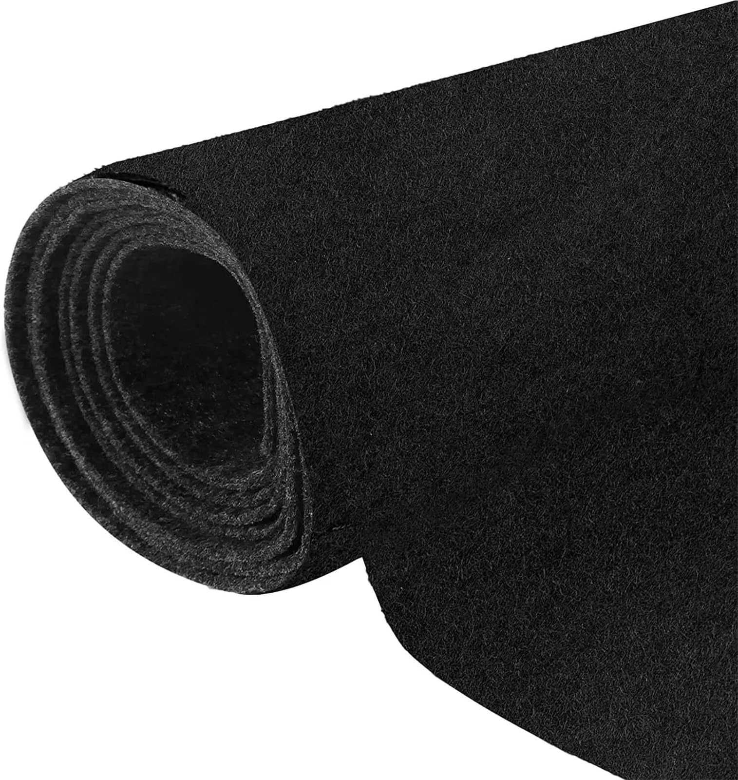 Podszewka samochodowa Podkład dywanowy Tapicerka morska Bez podkładu Do domu Samochód Kamper Łódź Bagażnik samochodowy Filc Tkanina(Black,8.2ft x 3.28ft)
