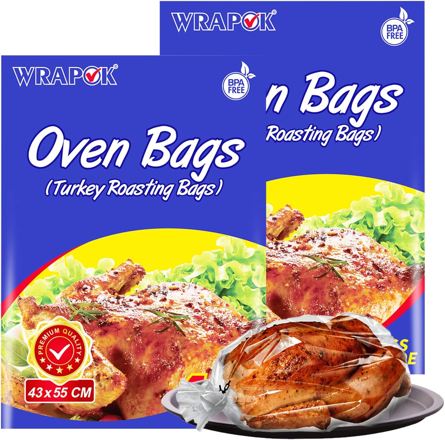 WRAPOK Oven Cooking Bags Large Size Turkey Roasting Baking