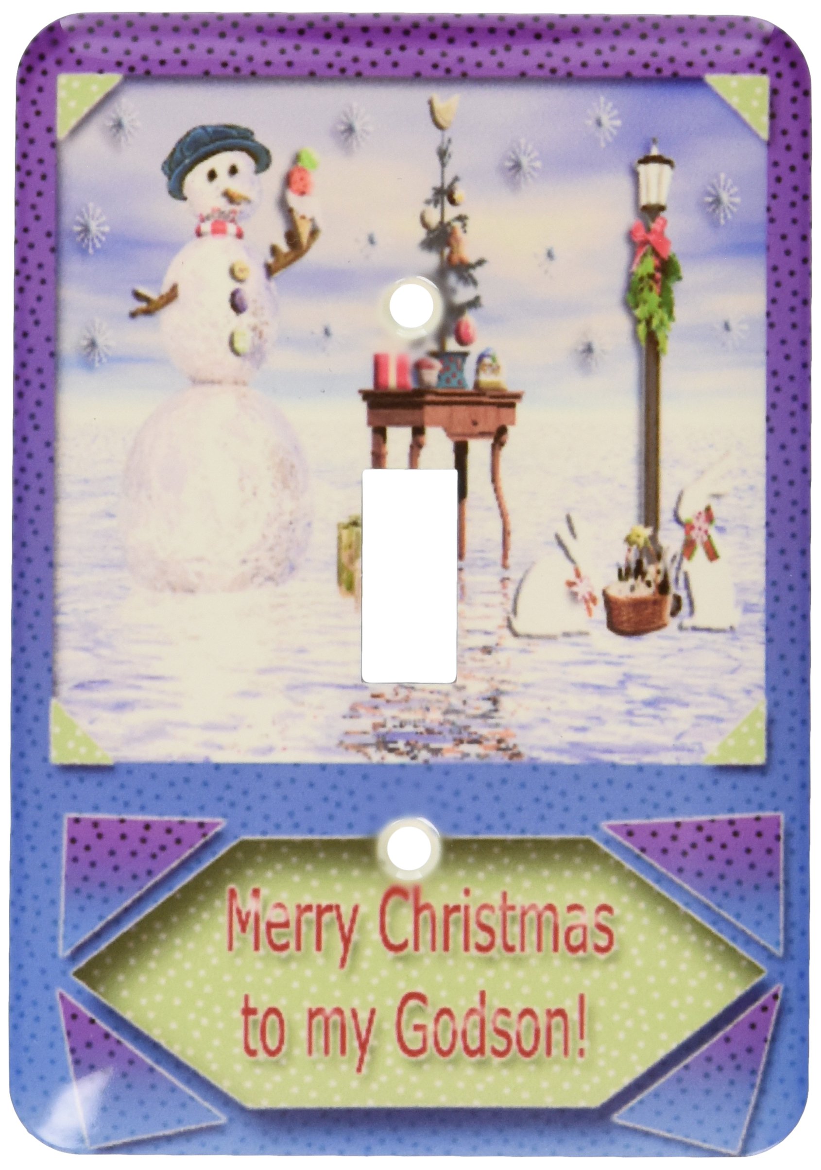 Interruptor individual Muñeco de nieve con conejito Amigos 3D decorativo