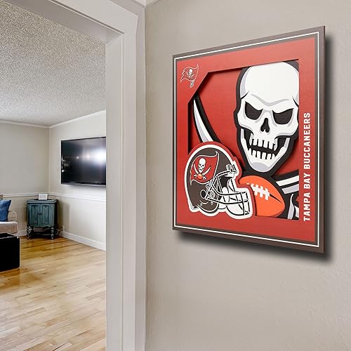 Vista 73 de YouTheFan Arte de pared de la serie de logotipos NFL de 12 x 12