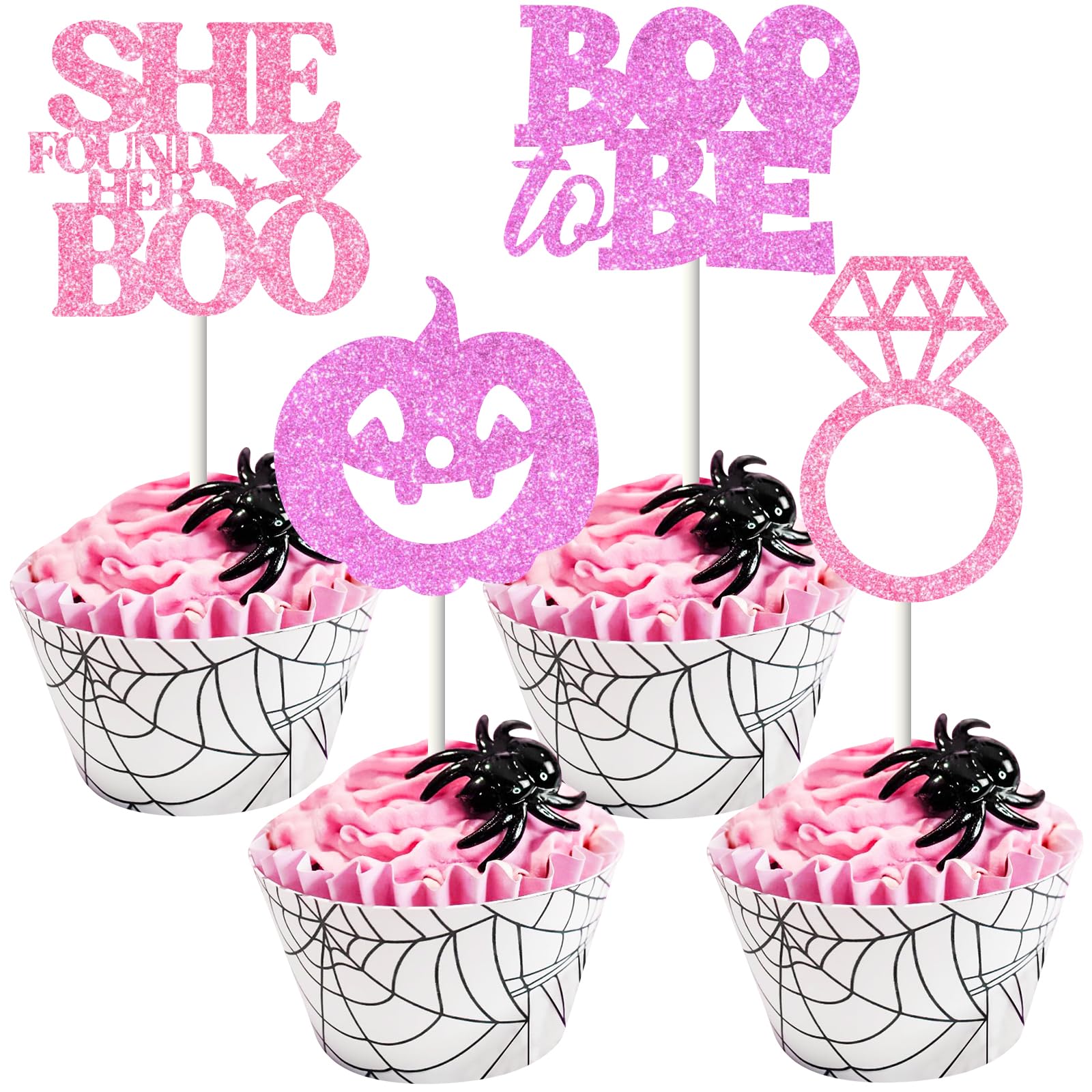 Decoración de pastel para fiesta de compromiso y despedida de soltera de Halloween 7