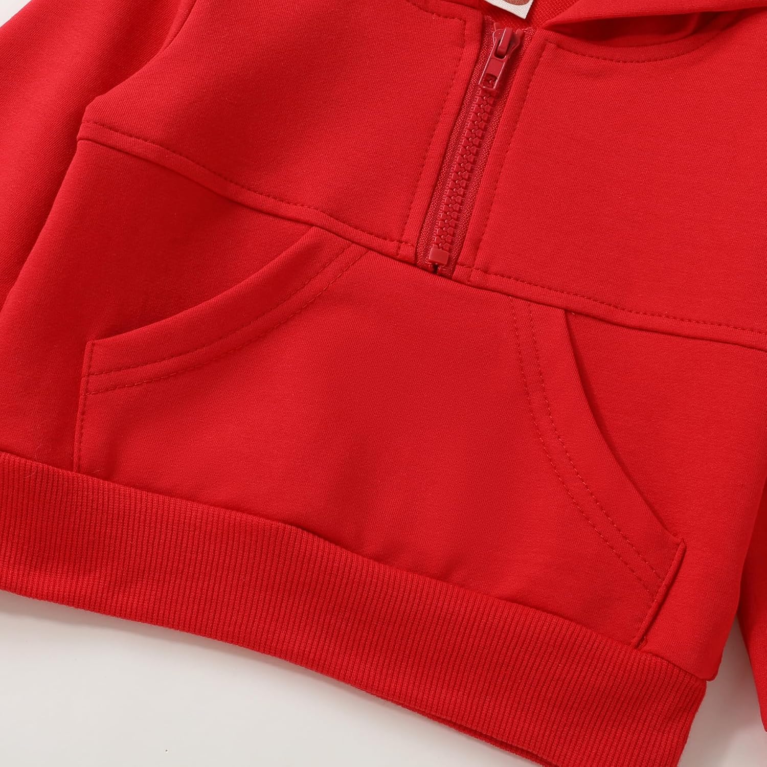 Happy Town Baby Clothes for Girls Boys Solid Color Half-Zip Sweatshirt and Sweatpants Outfits Set Fall Toddler Sweatsuit - Image 4