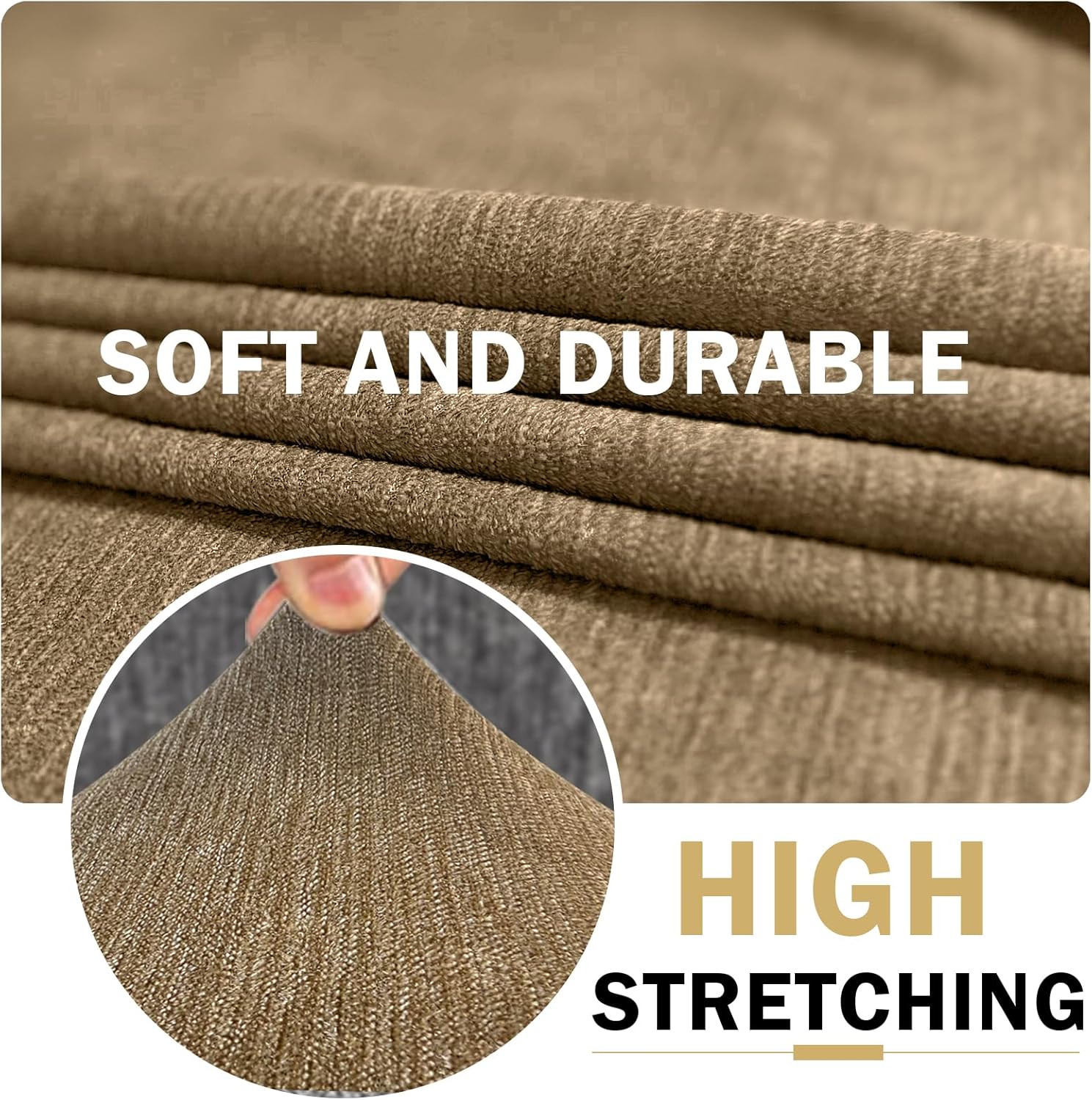 Waterproof RV Dinette Cushion Covers - Stretch Seat Slipcover, Washable RV Couch Cover Designed for Camper Car Bench (Loveseat 2 Backrest Cover & 2 Bench Cover, Brown)