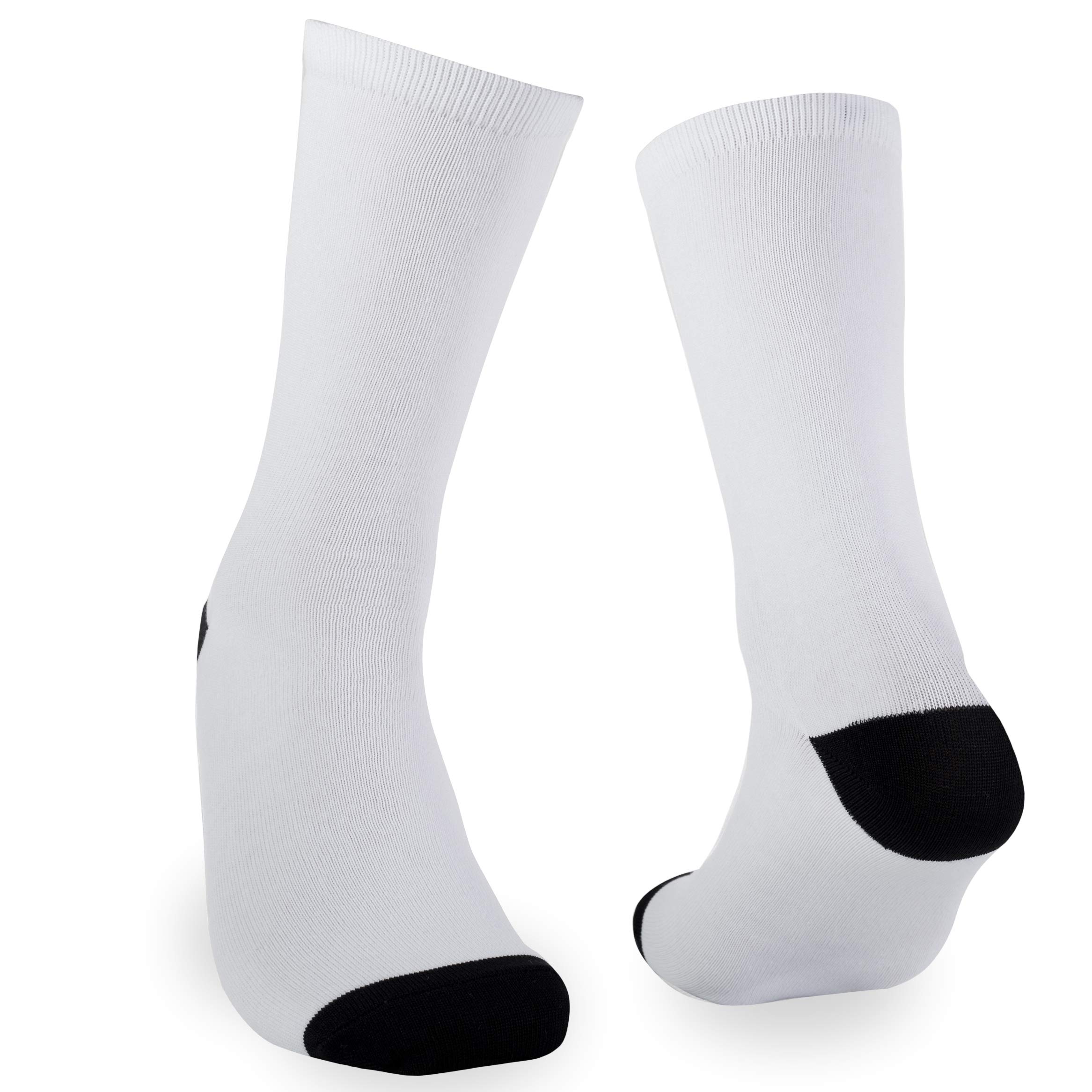 Silky SocksBlank Dress Socks - Sublimation Print Ready - 12 Pack
