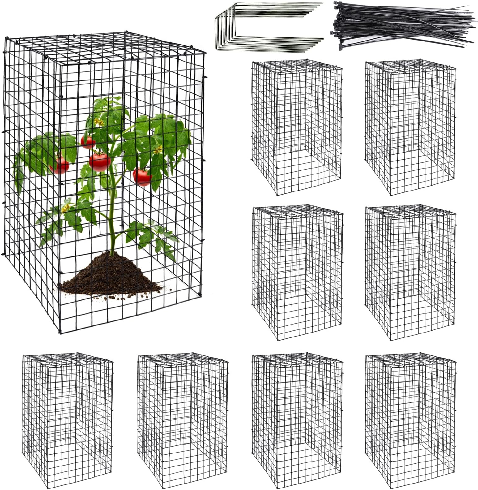 LafingKiz 8 Pcs Chicken Wire Plant Protector 20x12 Inch