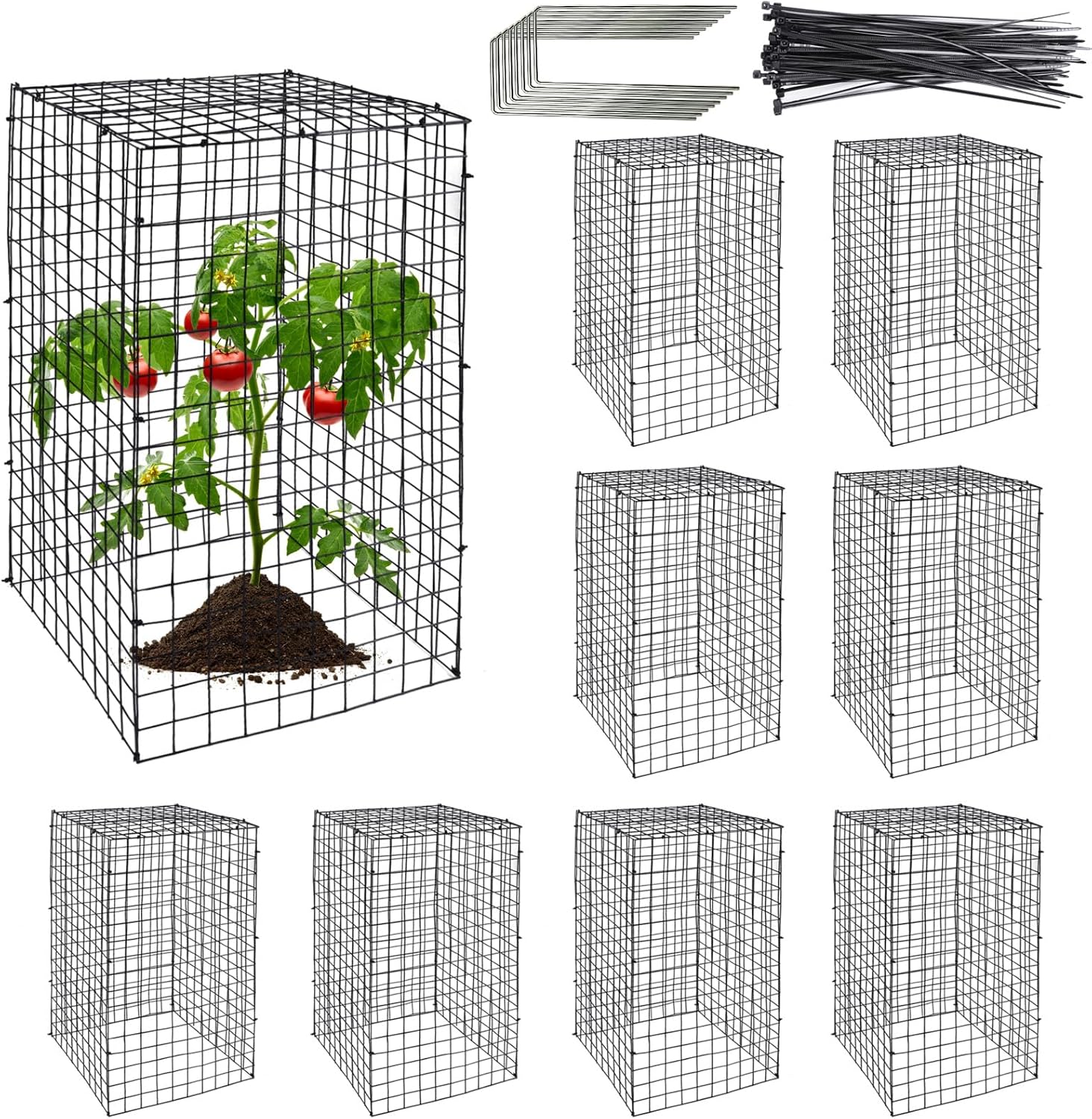 LafingKiz 8 Pcs Chicken Wire Plant Protector 20x12 Inch