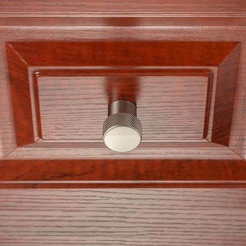 Miniatura 7 de KOOFIZO Tirador de gabinete moleteado  Manija negra para muebles, distancia entre tornillos de 3 pulgadas, paquete de 5 unidades P22 para puerta de