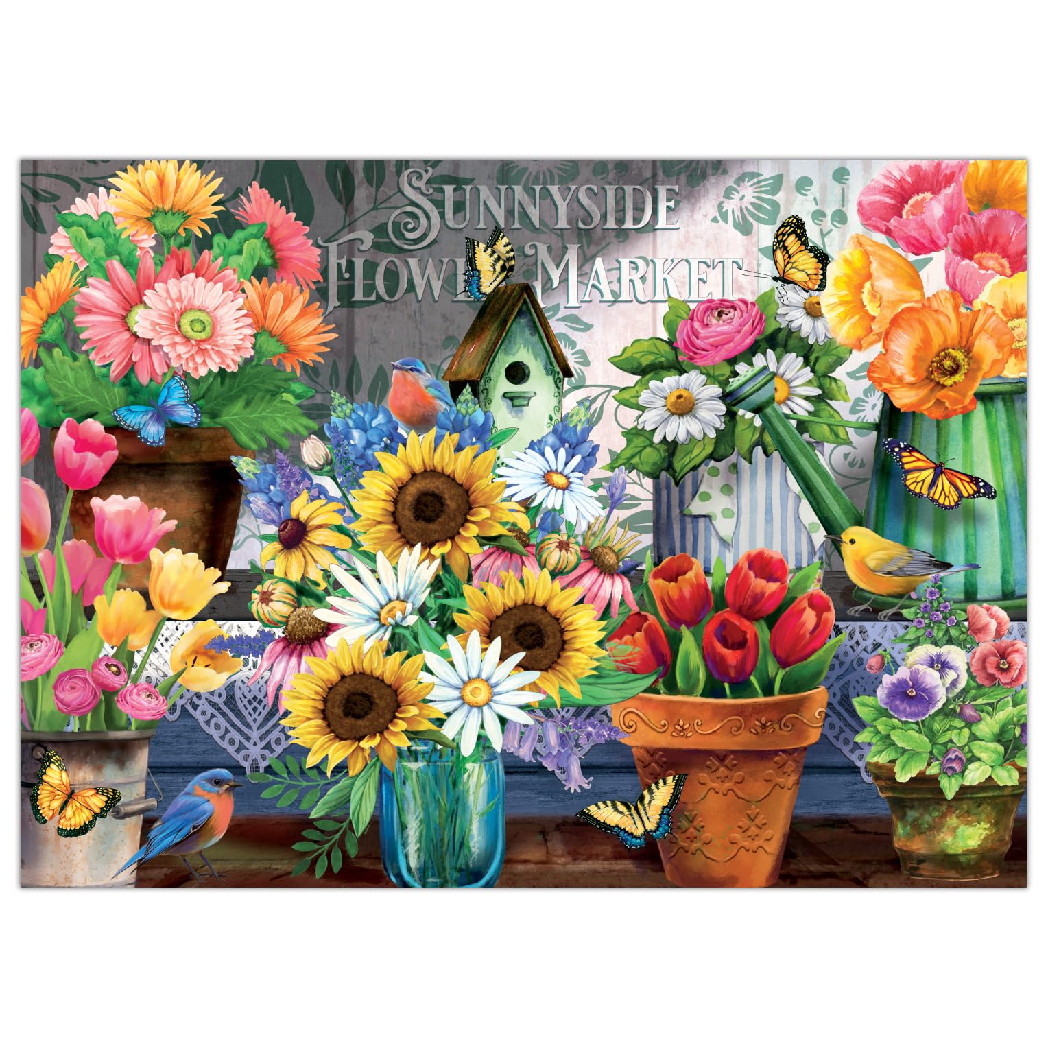 【willfully】big flower print OP Amazon.com: Colorful Flower Puzzles for Adults, Mosaic Plant