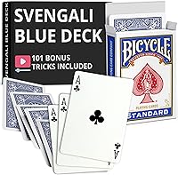 Vista 54 de Ted's Sterling Magic Precision Blue Rider Back Bicicleta Svengali Deck con instrucciones para más de 100 trucos (Reina de Corazones)