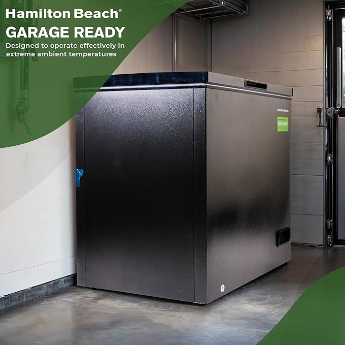 Hamilton Beach, HBFRF713 Chest Deep Freezer, 7 Cu. Ft. Capacity, Granita Rugged Design-Adjustable Thermostat-Removable Vinyl Coated Wire Basket-Easy Defrost Drain on Fridge.com