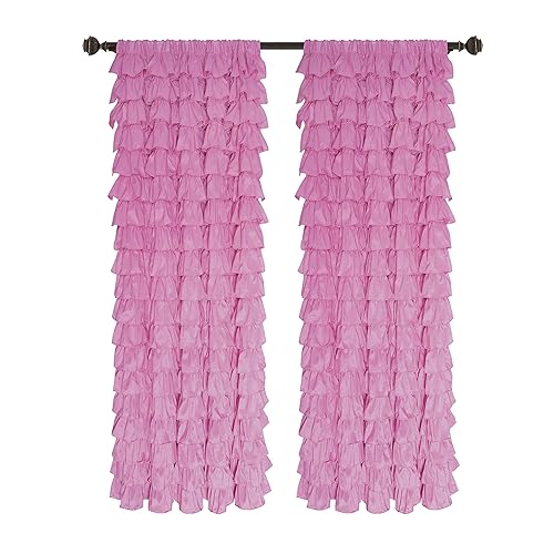Pink Ruffle Curtains Amazon Com