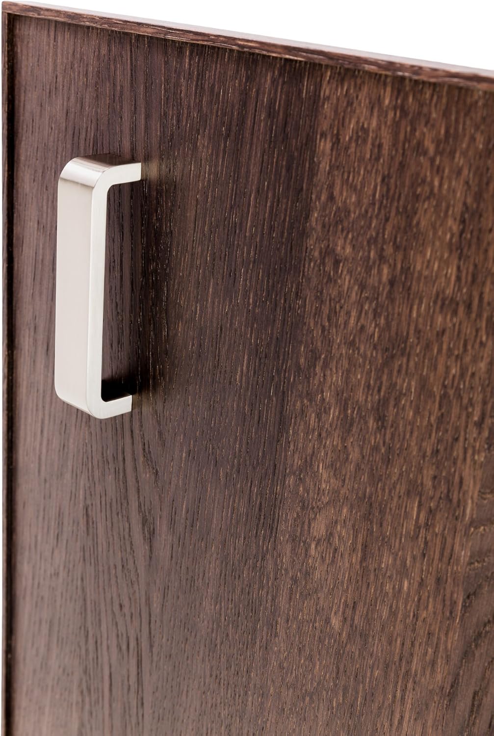 Ultra Grade URBN Modern Rounded Rectangular Wide Profile Pull 5-1/16 Inch Cabinet Handle, Brushed Nickel Finish (Pack of 2, 5-1/2 Inch Length, 5-1/16 Inch Hole-to-Hole)