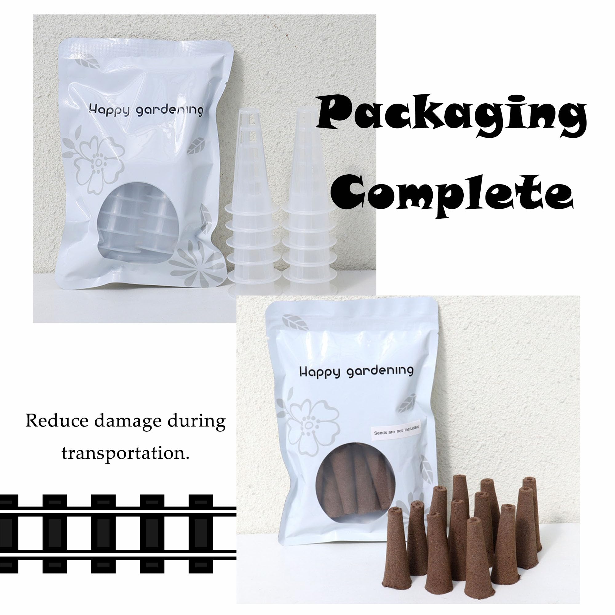 Kit per Coltivare Qualsiasi Cosa per la Coltura Idroponica Kit di Baccelli di Semi per Aerogarden Tappi per Piante in Lana di Roccia Idroponica (Lungo (Blocco da piantare + Cesto) 24)