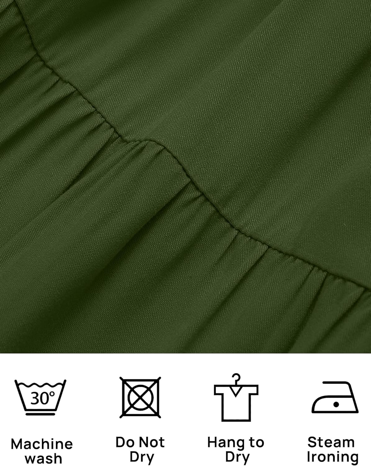 ZESICA Women's Boho 2026 Summer Square Neck Puff Sleeve Off Shoulder Smocked Tiered Casual A Line Short Mini Dress - Image 6