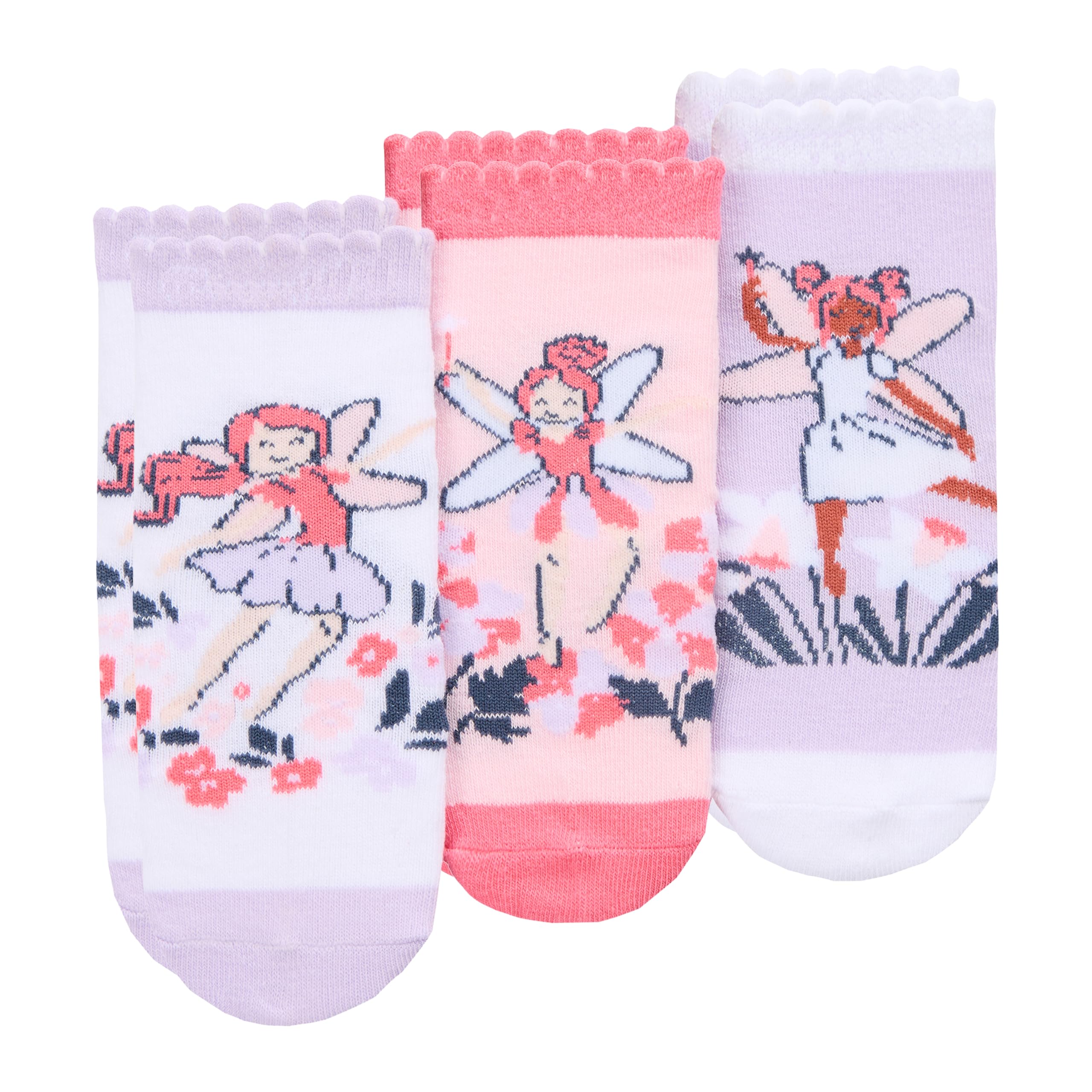 Metzuyan Baby Girls Cartoon Cute Animals Socks Cotton Rich Novelty Mid Calf Fairy 0-2.5