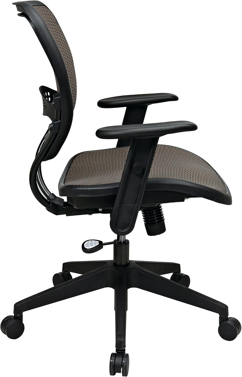 SPACE Seating AirGrid Latte Back and Mesh Seat, 2-to-1 Synchro Tilt Control, Adjustable Arms and Tilt Tension Nylon Base Managers Chair : Office Products