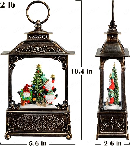 Miniatura 71 de Globo de nieve de Navidad, bailarina, cascanueces, linterna de globo de nieve con música brillante árbol de Navidad iluminado y mesa de regalo