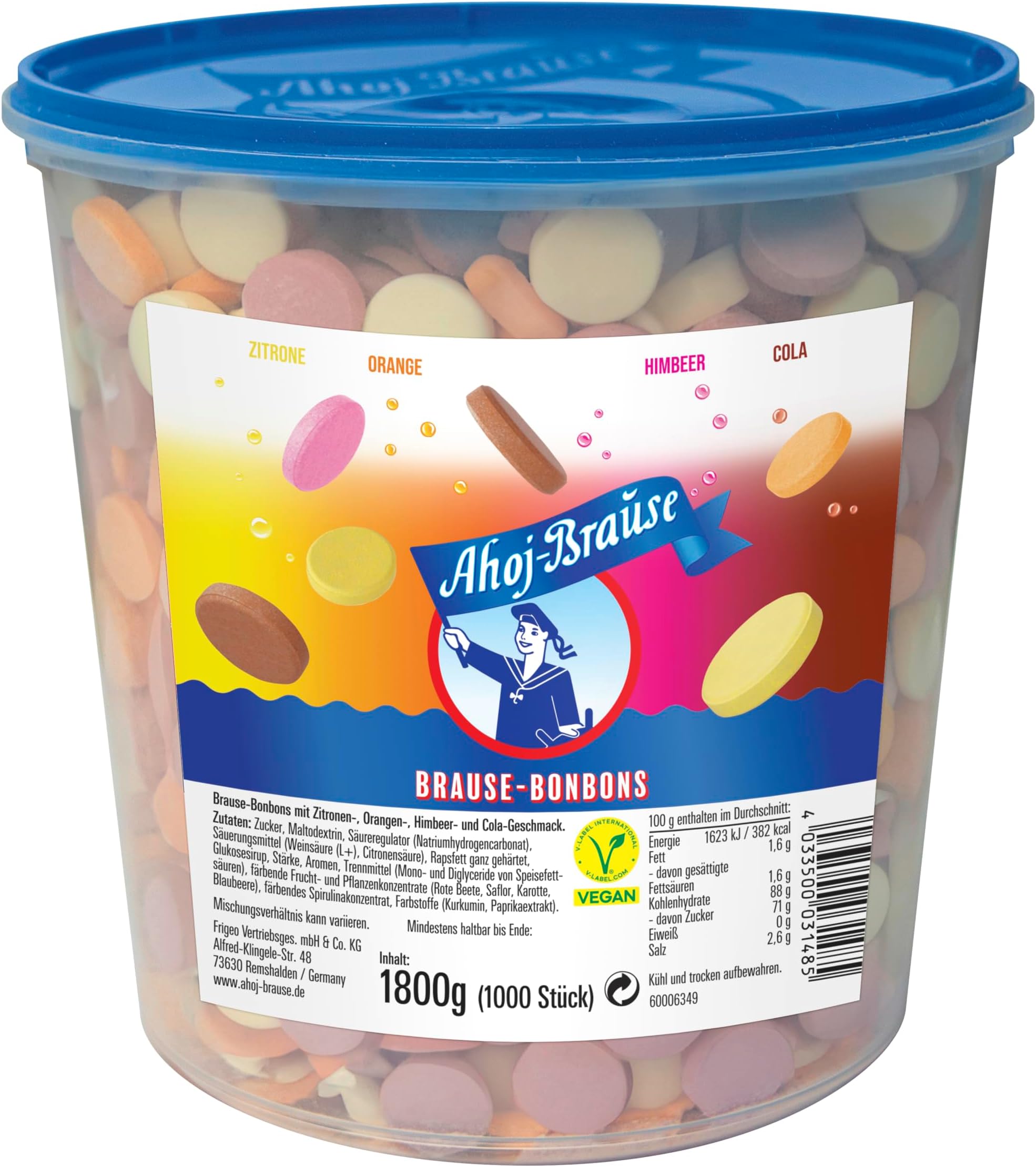 Frigeo Ahoj Brause Bonbons fizzy candy, 1000 pcs