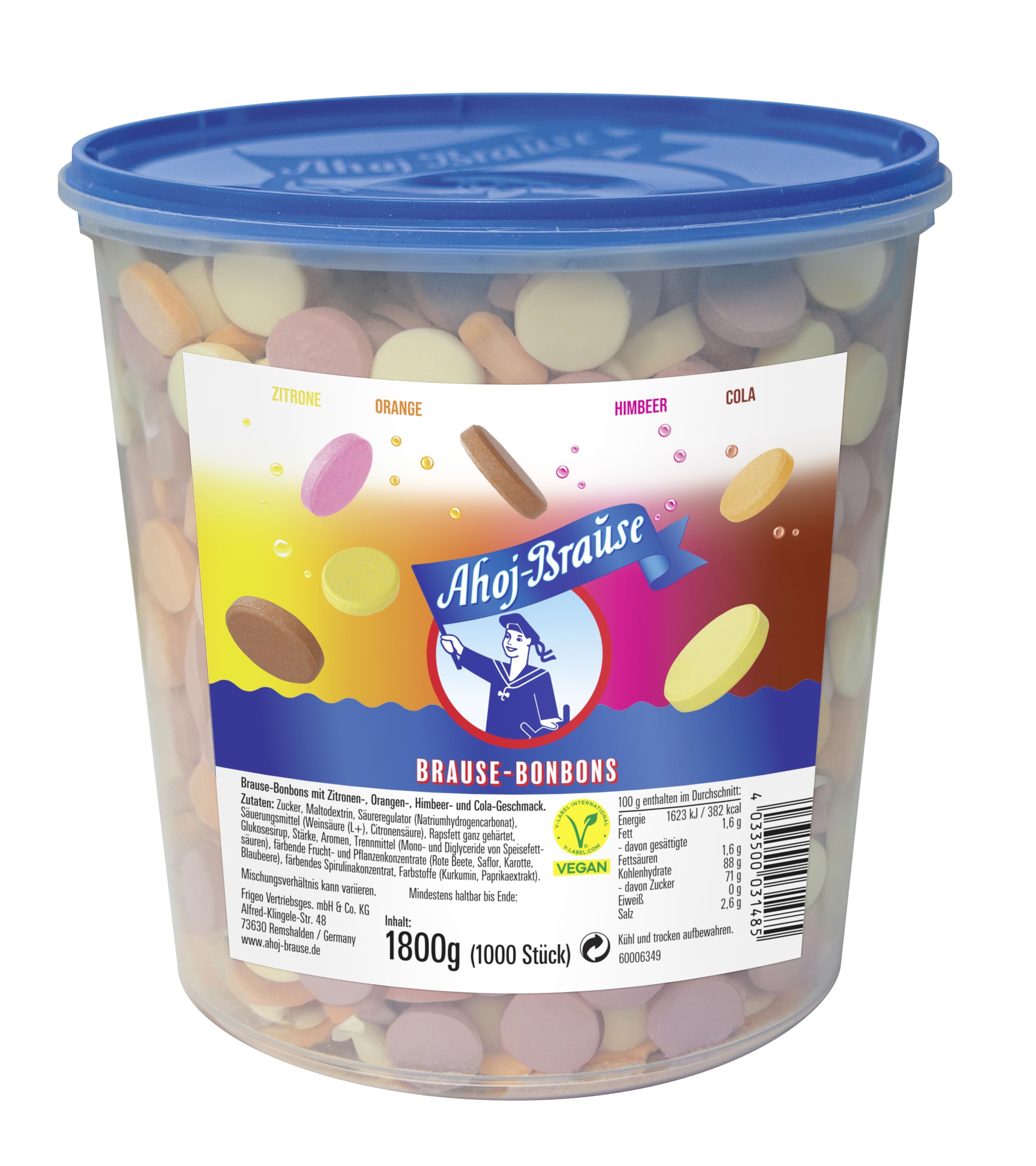 Frigeo Ahoj Brause Bonbons fizzy candy, 1000 pcs