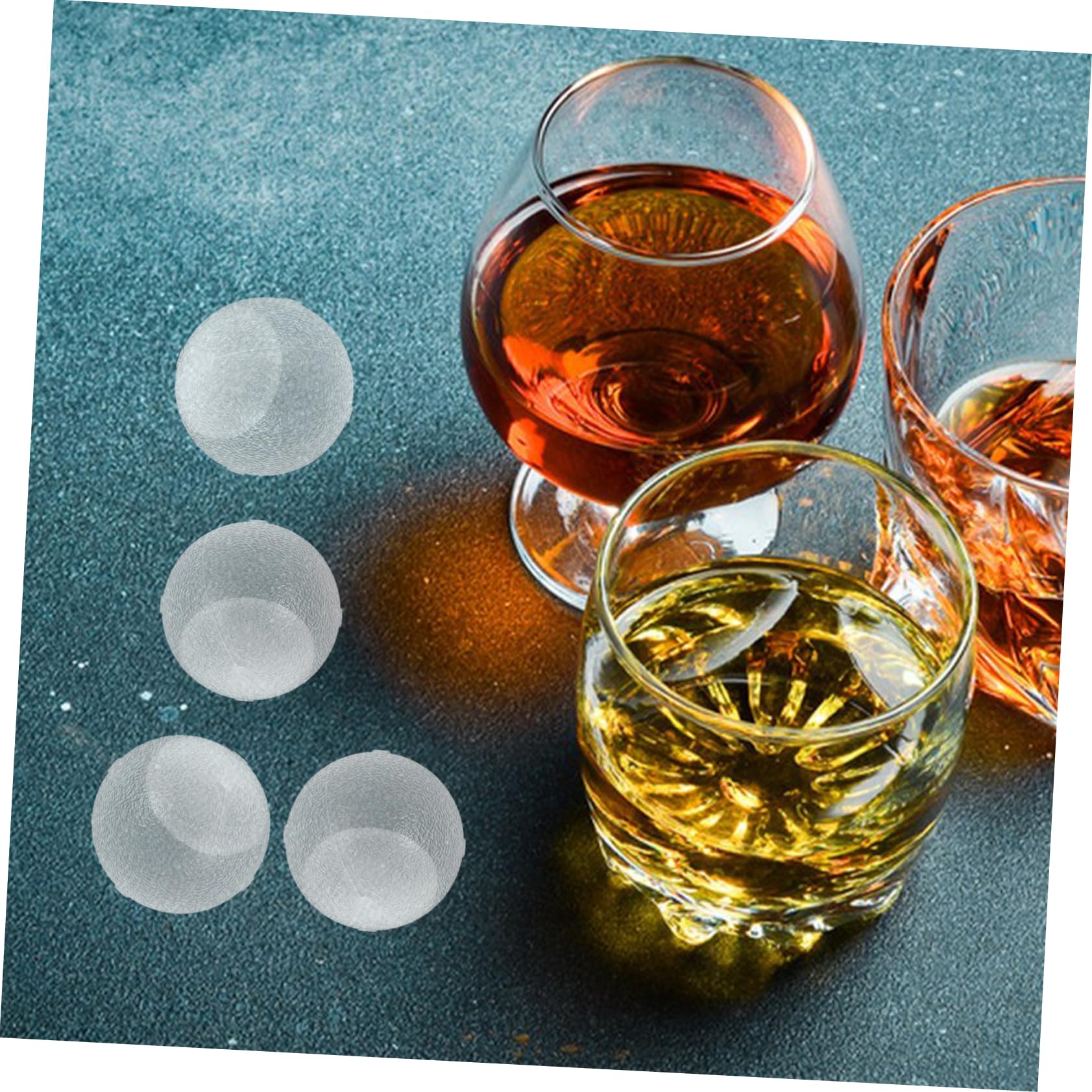 Cubitos y Decorativos de Plástico de Hielo Redondos 24 Reutilizables Fáciles de Almacenar para Whisky y Bebidas para Cenas Íntimas y Barbacoas de Verano