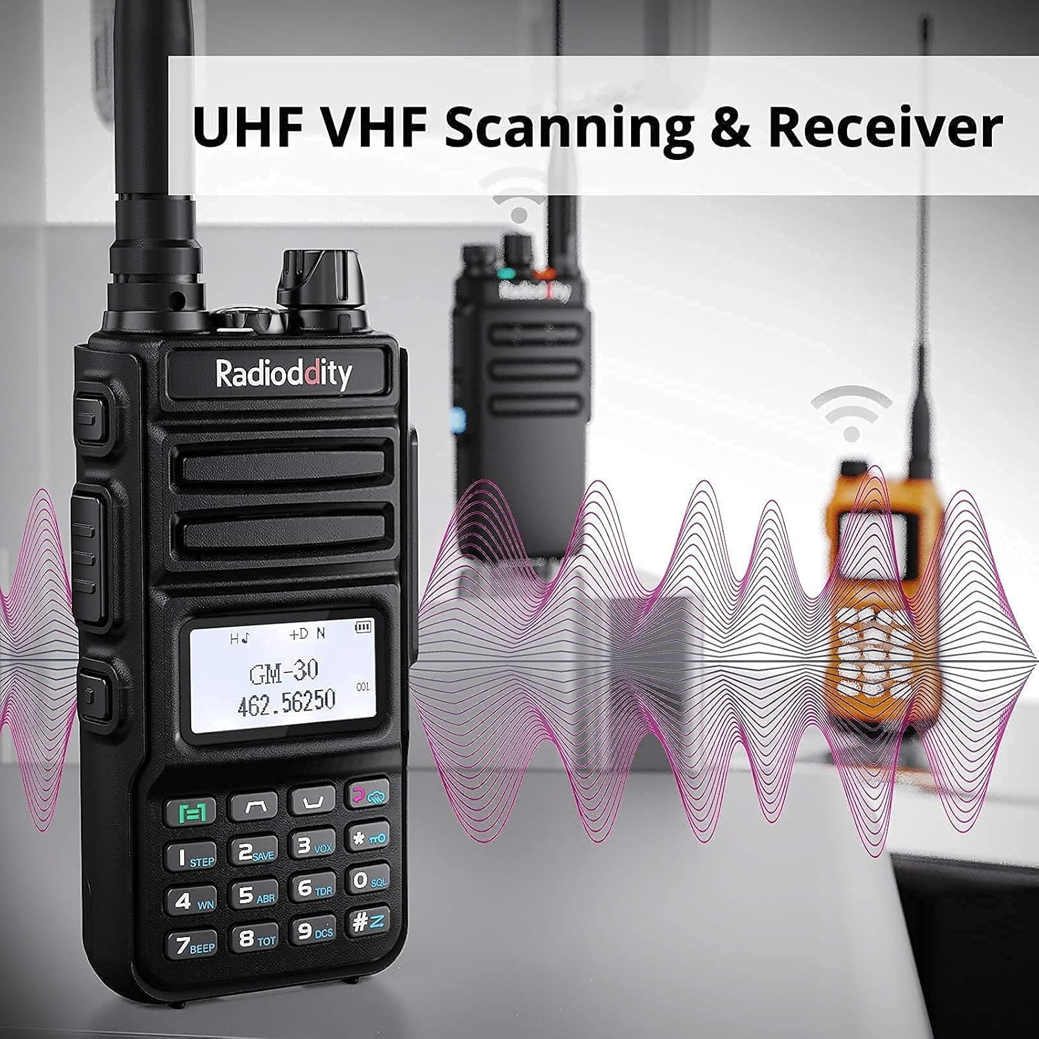 Great GMRS Radio Bundle (Radioddity GM-30 5W GRMS Handheld Radio + Radioddity DB20-G 20W Car Mobile Radio), Display Sync, Repeater Capable