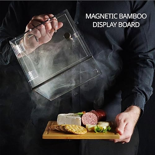 Miniatura 5 de The Smoking Cube - Kit de ahumador y caja de ahumar, tablero de exhibición magnéticamente extraíble, con astillas de madera