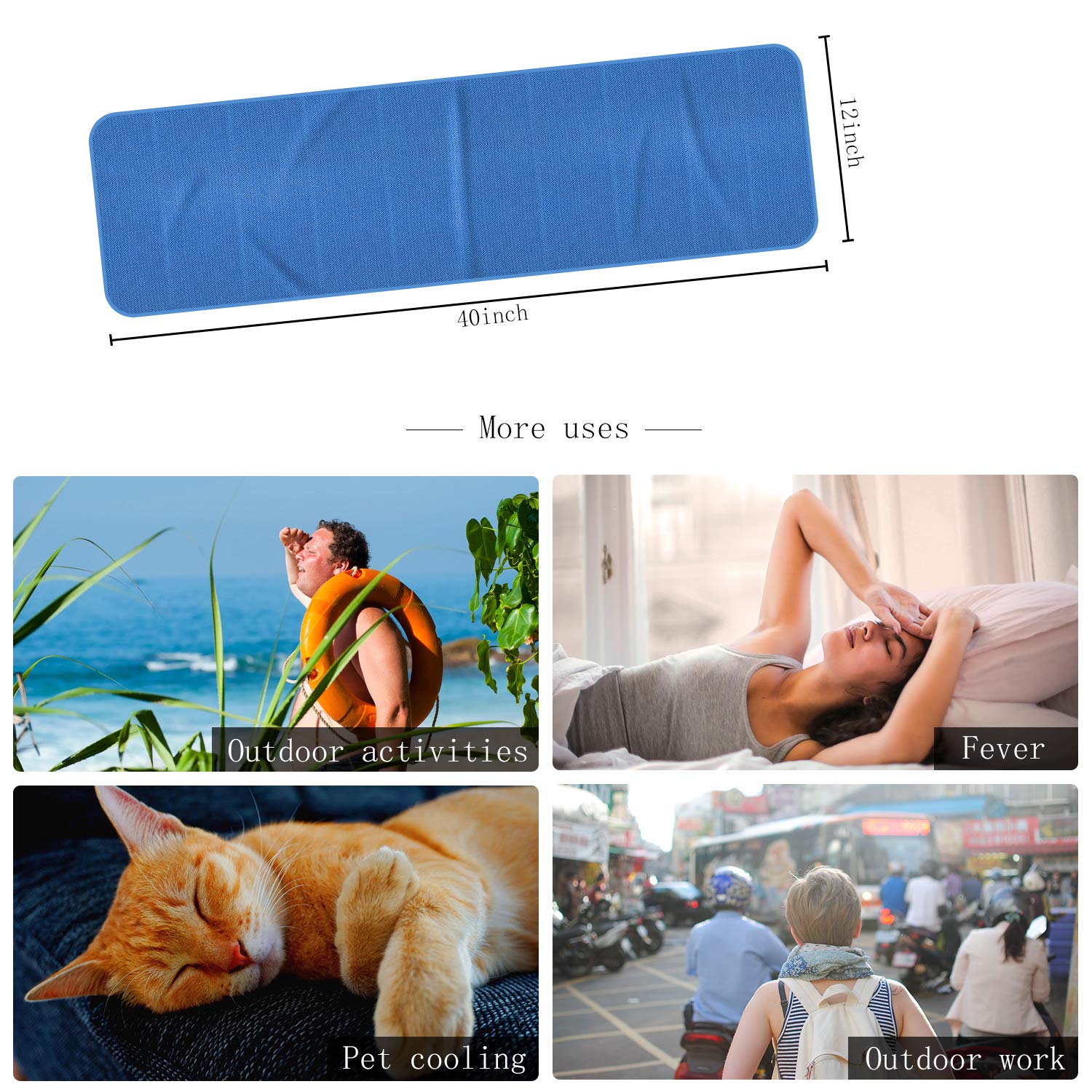 Yisscen 10 pezzi Asciugamano di raffreddamento, Raffreddamento asciugamano in microfibra, Asciugamano Rinfrescante, per sport fitness yoga, golf, campeggio, spiaggia, allenamento, viaggio