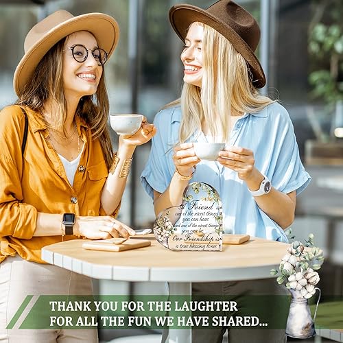 Vista 84 de Spiareal Regalos de amigos para mujeres, placa de amistad para mejor amiga, Acción de Gracias, Navidad, mejor hermana de flores, regalo