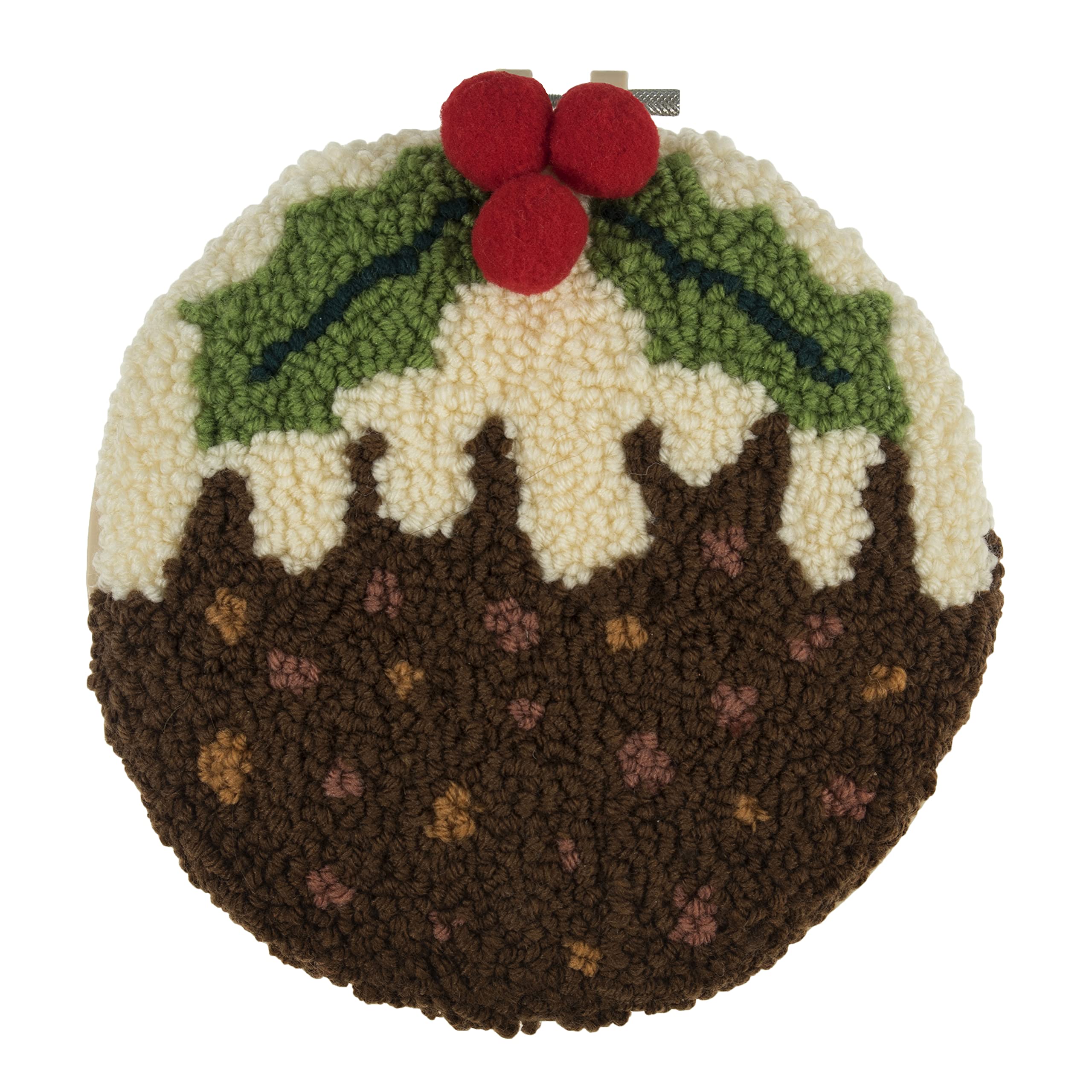 B&Q -  Punch Needle Kit: Yarn And Hoop: Christmas: Christmas Pudding