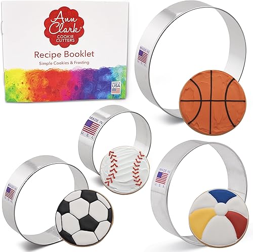 Juego de 4 cortadores de galletas redondos circulares fabricados en los Estados Unidos por Ann Clark, 2.5", 3", 3.5", 4"