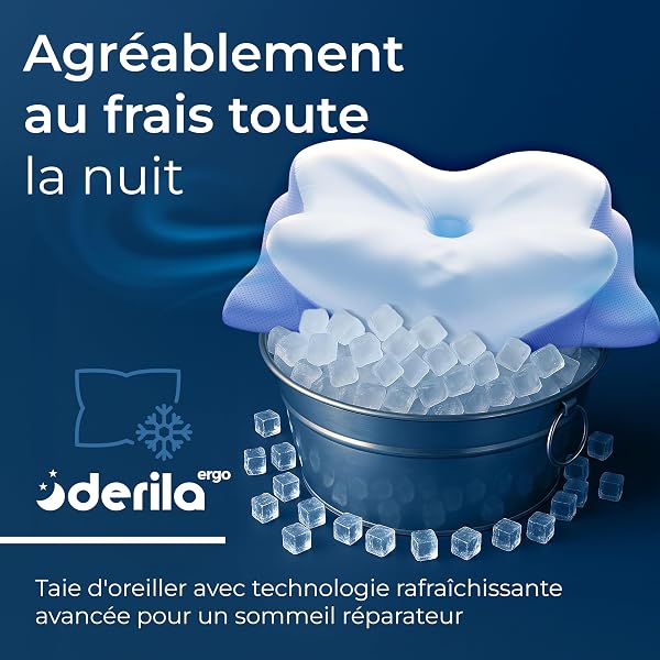 Derila Ergo Oreiller Mémoire de Forme Cervical – Oreiller Papillon Rafraîchissant pour Dormeurs Côté, Dos et Ventre - 5