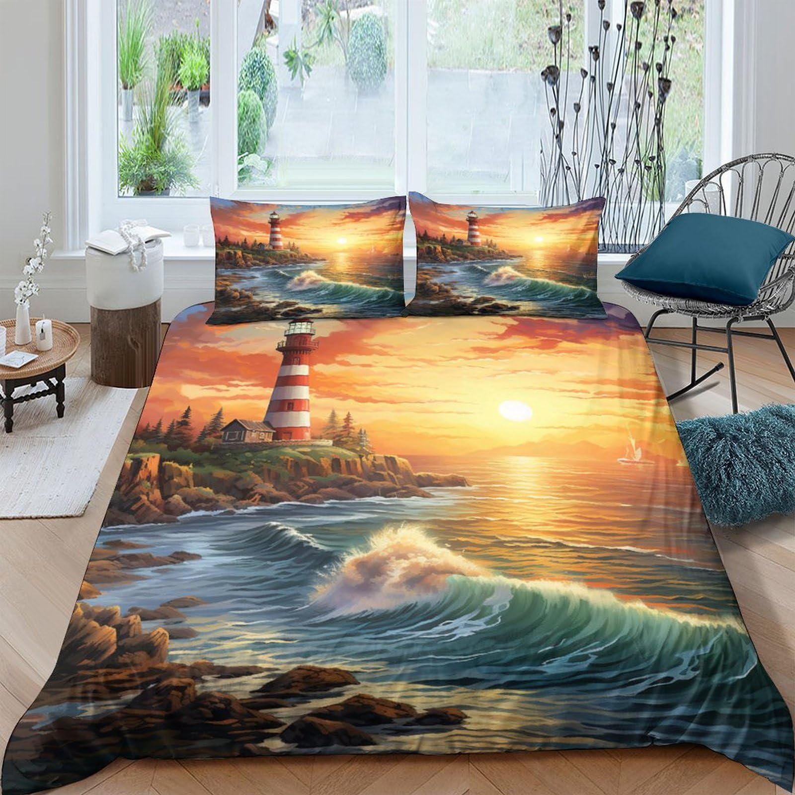 Housse de couette 200x200 pour lit double enfant pour créer une chambre marine cosy