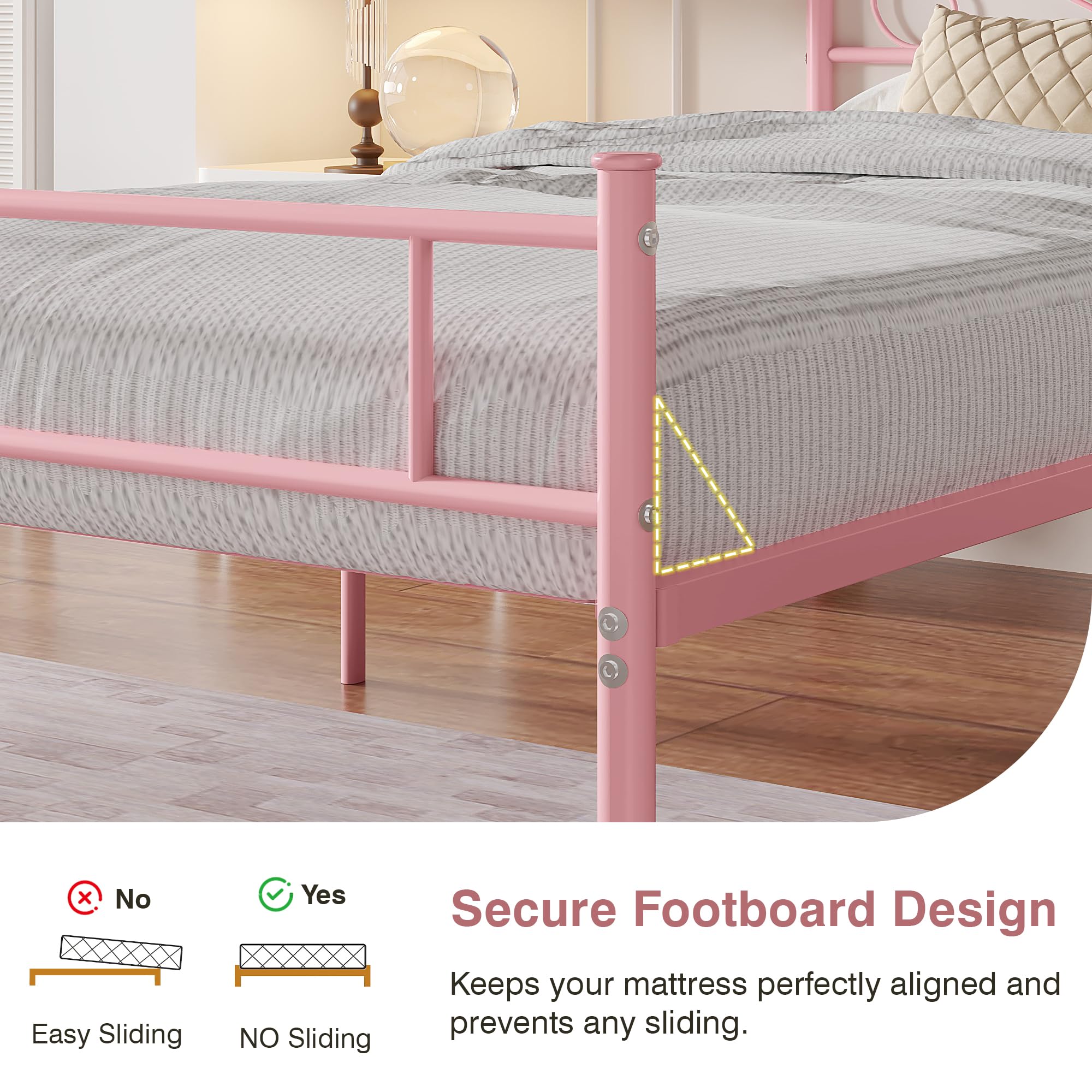 Amazon.com: VECELO 14 Inch Twin Size Metal Platform Bed Frame with