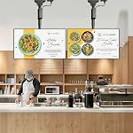 AX WABER Ceiling TV Mount with Power Outlet for 27-65 inch Flat Screen Displays, Max VESA 400x400mm, Hang Adjustable Ceiling TV Bracket Fits Most LCD LED TVs, Pole Ceiling Mount Holds up to 110lbs