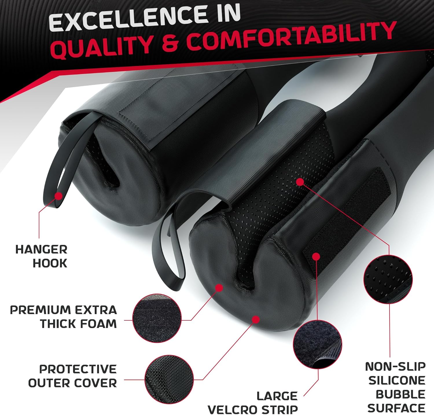 Barbell Pad & Calf Stretcher Combo Ultimate Gym Comfort Bundle